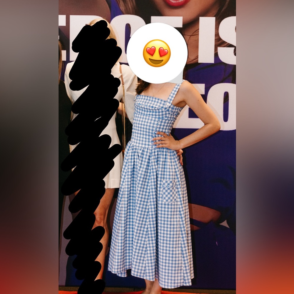 House of CB Regatta Blue Gingham Midi Sundress (XS)